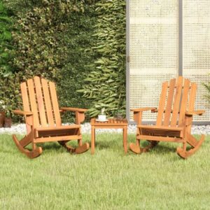 Kaius Solid Wood 3 Piece Garden Lounge Set With Table In Acacia