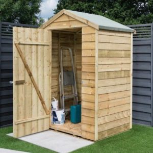 Oyan Wooden 4×3 Garden Shed In Natural Timber