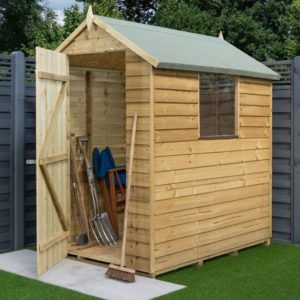 Oyan Wooden 6×4 Garden Shed In Natural Timber