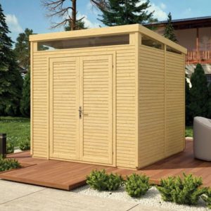 Pitlessie Wooden 8×8 Security Shed In Unpainted Natural