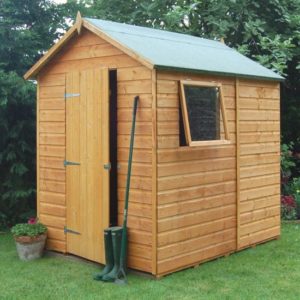 Polmont Wooden 7×5 Garden Shed In Dipped Honey Brown