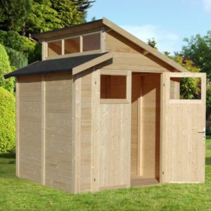 Saham Wooden 7×7 Shed In Unpainted Natural