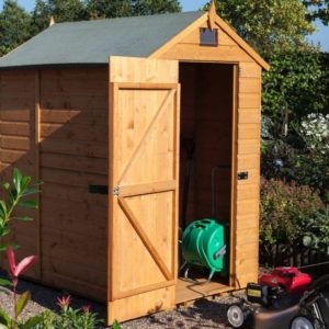 Stroden Wooden 6×4 Shiplap Security Shed In Dipped Honey Brown