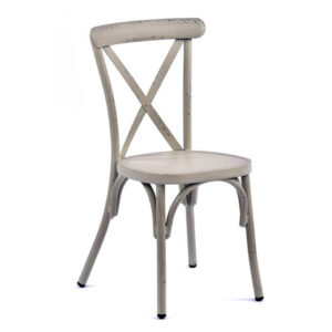 Carillo Outdoor Aluminium Vintage Side Chair In White