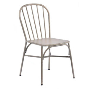 Carla Outdoor Aluminium Vintage Side Chair In White