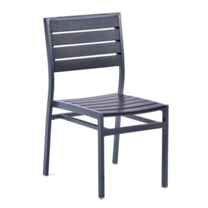 Janya Outdoor Durawood Side Chair In Grey