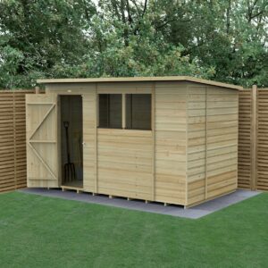 10′ x 6′ Forest Beckwood 25yr Guarantee Shiplap Pressure Treated Pent Wooden Shed (3.11m x 2.05m)