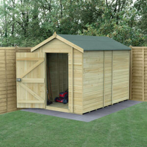 10′ x 6′ Forest Timberdale 25yr Guarantee Tongue & Groove Pressure Treated Windowless Apex Shed (3.06m x 1.98m)