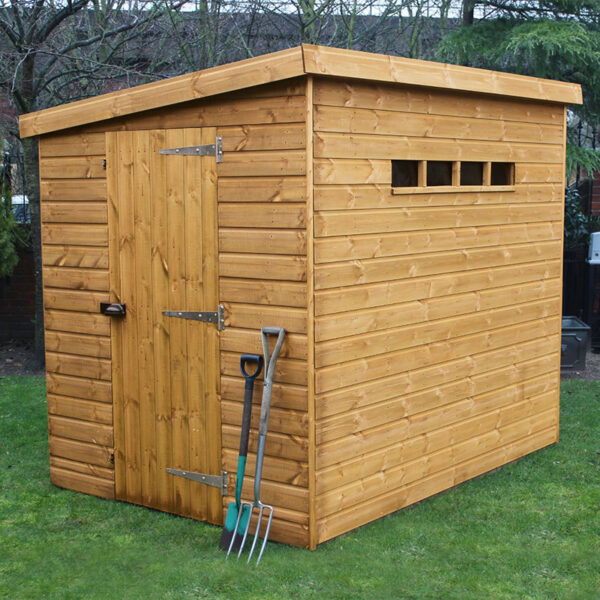 10' x 6' Traditional Shiplap Pent Wooden Security Garden Shed (3.05m x 1.83m)