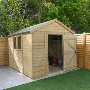 10′ x 8′ Forest Timberdale 25yr Guarantee Tongue & Groove Pressure Treated Apex Shed (3.06m x 2.52m)