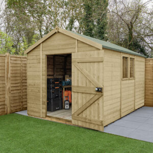 12′ x 8′ Forest Timberdale 25yr Guarantee Tongue & Groove Pressure Treated Apex Shed (3.65m x 2.52m)