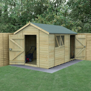 12′ x 8′ Forest Timberdale 25yr Guarantee Tongue & Groove Pressure Treated Combination Apex Shed (3.65m x 2.52m)