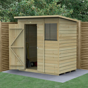 6′ x 4′ Forest Beckwood 25yr Guarantee Shiplap Pressure Treated Pent Wooden Shed (1.98m x 1.4m)
