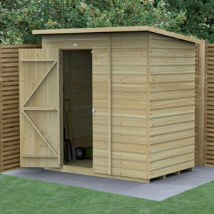 6′ x 4′ Forest Beckwood 25yr Guarantee Shiplap Pressure Treated Windowless Pent Wooden Shed (1.98m x 1.4m)