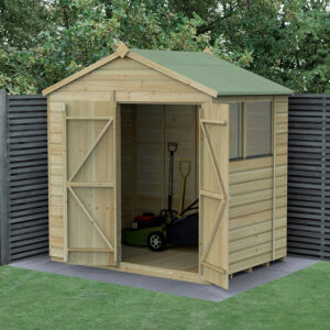 7′ x 5′ Forest Beckwood 25yr Guarantee Shiplap Pressure Treated Double Door Apex Wooden Shed (2.28m x 1.53m)