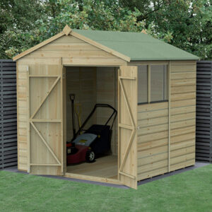 7′ x 7′ Forest Beckwood 25yr Guarantee Shiplap Pressure Treated Double Door Apex Wooden Shed (2.28m x 2.12m)