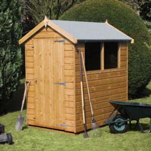 7′ x 7′ Traditional Standard Shiplap Apex Wooden Garden Shed (2.14m x 2.14m)