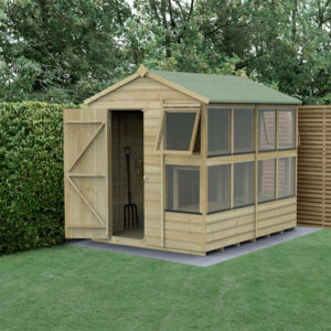 8′ x 6′ Forest 25yr Guarantee Shiplap Pressure Treated Potting Shed (2.42m x 1.99m)