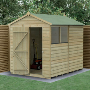 8′ x 6′ Forest Beckwood 25yr Guarantee Shiplap Pressure Treated Apex Wooden Shed (2.42m x 1.99m)
