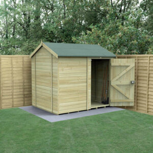 8′ x 6′ Forest Timberdale 25yr Guarantee Tongue & Groove Pressure Treated Windowless Reverse Apex Shed (2.47m x 1.98m)