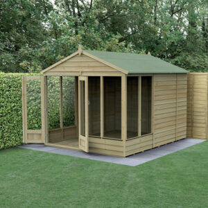 10′ x 8′ Forest 4Life 25yr Guarantee Double Door Apex Summer House (3.01m x 2.61m)