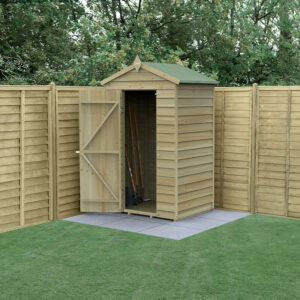 4′ x 3′ Forest 4Life 25yr Guarantee Overlap Pressure Treated Windowless Apex Wooden Shed (1.34m x 1m)