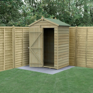 5′ x 3′ Forest 4Life 25yr Guarantee Overlap Pressure Treated Windowless Apex Wooden Shed (1.64m x 1m)