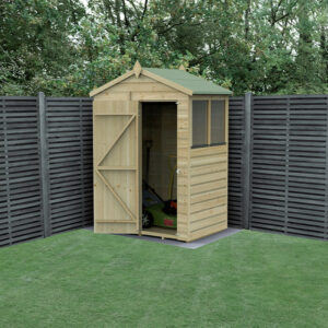 5′ x 3′ Forest Beckwood 25yr Guarantee Shiplap Pressure Treated Apex Wooden Shed (1.64m x 1m)