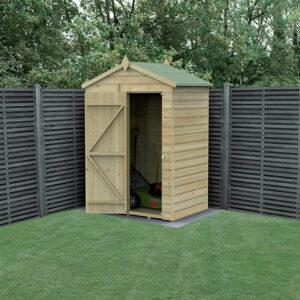 5′ x 3′ Forest Beckwood 25yr Guarantee Shiplap Pressure Treated Windowless Apex Wooden Shed (1.64m x 1m)
