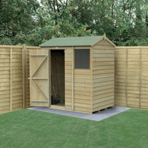 6′ x 4′ Forest 4Life 25yr Guarantee Overlap Pressure Treated Reverse Apex Wooden Shed (1.88m x 1.34m)