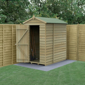 6′ x 4′ Forest 4Life 25yr Guarantee Overlap Pressure Treated Windowless Apex Wooden Shed (1.88m x 1.34m)