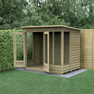 7′ x 5′ Forest 4Life 25yr Guarantee Double Door Pent Summer House (2.26m x 1.7m)