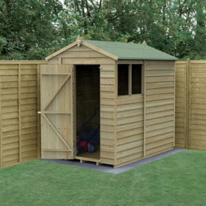 7′ x 5′ Forest 4Life 25yr Guarantee Overlap Pressure Treated Apex Wooden Shed (2.18m x 1.64m)