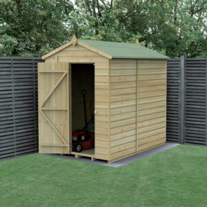 7′ x 5′ Forest Beckwood 25yr Guarantee Shiplap Pressure Treated Windowless Apex Wooden Shed (2.18m x 1.64m)