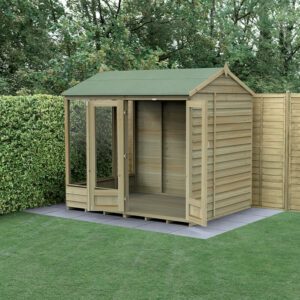 8′ x 6′ Forest 4Life 25yr Guarantee Double Door Reverse Apex Summer House (2.42m x 1.99m)