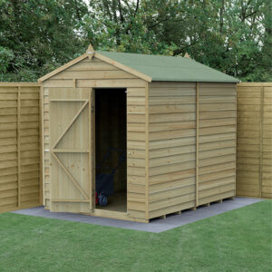 8′ x 6′ Forest 4Life 25yr Guarantee Overlap Pressure Treated Windowless Apex Wooden Shed (2.42m x 1.99m)