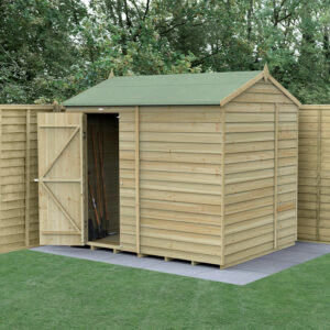 8′ x 6′ Forest 4Life 25yr Guarantee Overlap Pressure Treated Windowless Reverse Apex Wooden Shed (2.42m x 1.99m)