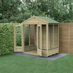 6′ x 4′ Forest Beckwood 25yr Guarantee Double Door Apex Summer House (1.99m x 1.23m)