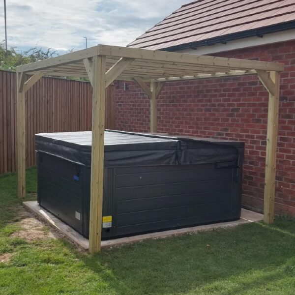 Portrush Large Wooden Garden Traditional Pergola In Natural