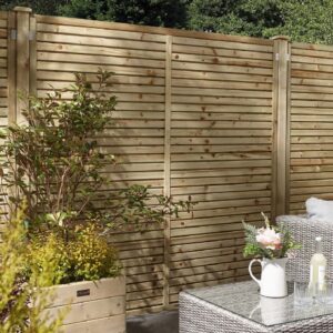 Cawsand Wooden Garden Screen In Natural 6×4