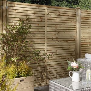 Cawsand Wooden Garden Screen In Natural 6×5