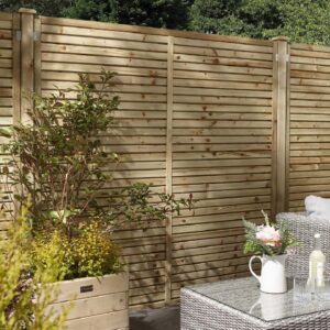 Cawsand Wooden Garden Screen In Natural 6×6