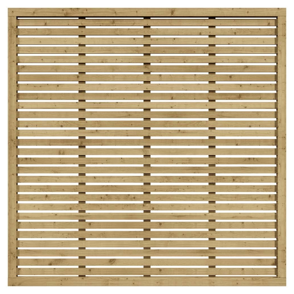 Lowestoft Wooden Garden Screen In Natural 6×6