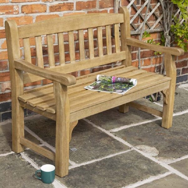 Taplow Wooden Garden 2 Seater Bench In Natural