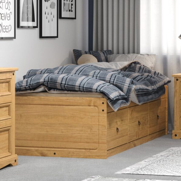 Caribou Wooden Cabin Bed With 3 Drawers In Oak