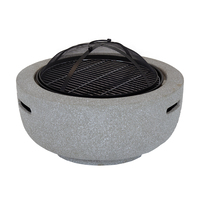 60cm Round Magnesia Fire Pit with Mesh Cover