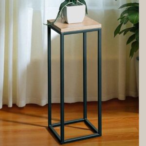 Wembley Smalll Wooden Planter In Oak And Black