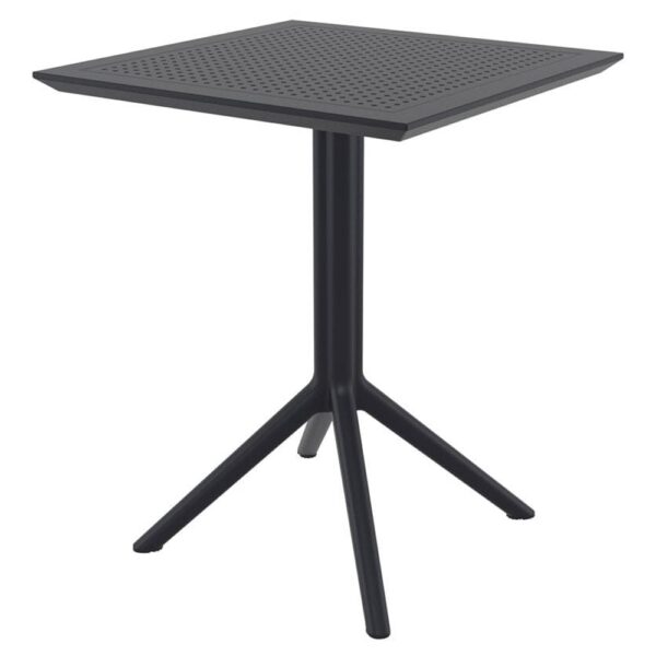 Fornebu Wooden Outdoor Dining Table In Black