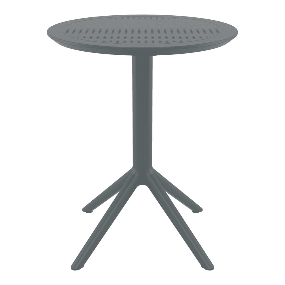 Shipley 60cm Polypropylene Outdoor Dining Table In Dark Grey