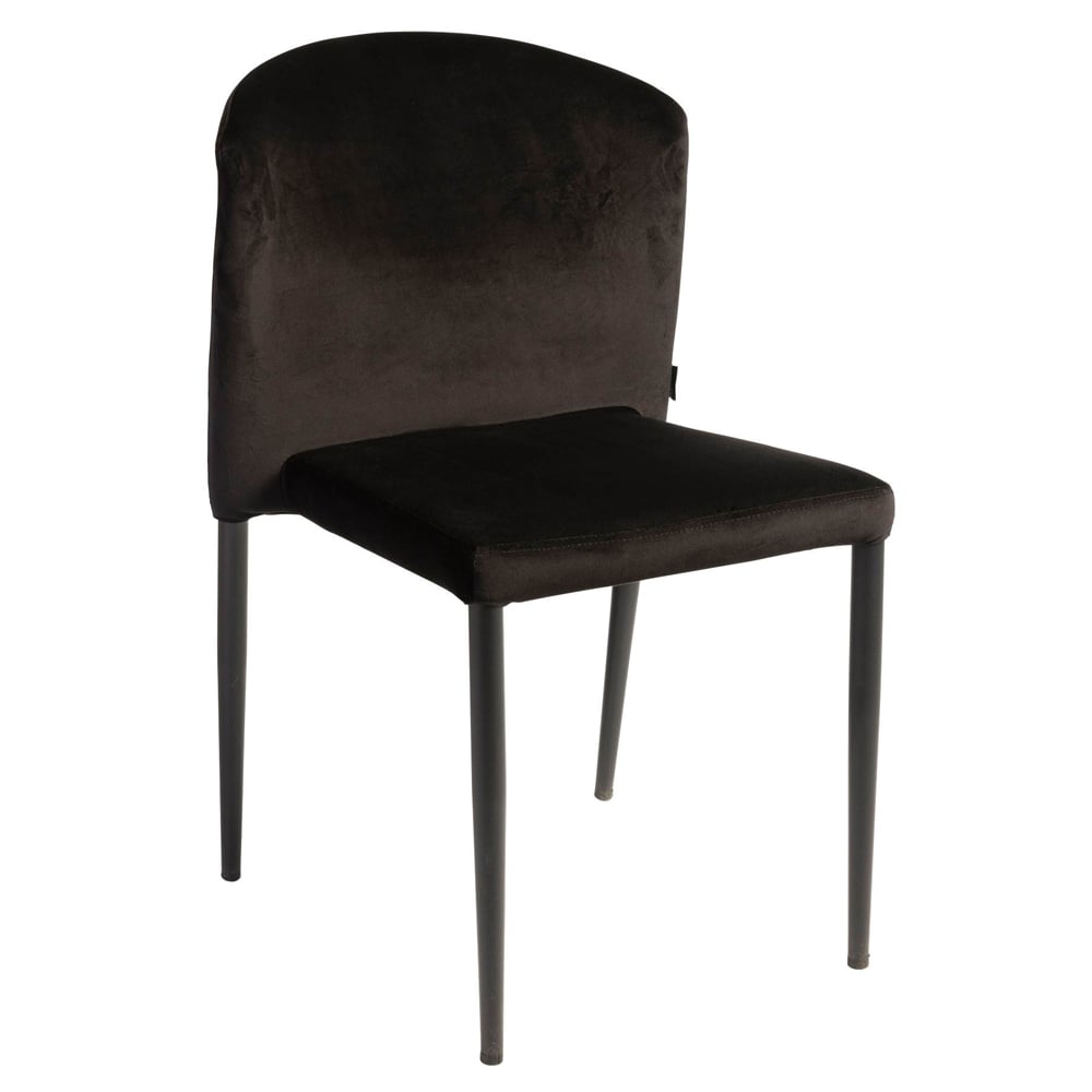 Vallejo Outdoor Velvet Stacking Side Chairs In Black